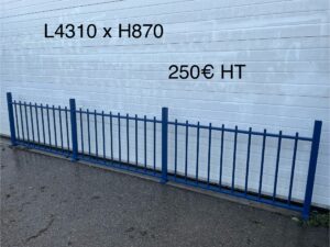 panneau clôture barreaudé - bleu